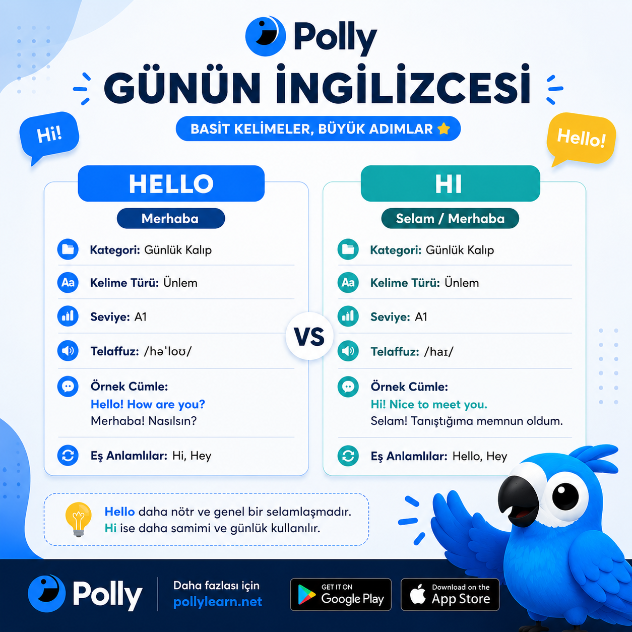Polly Learn Social & Learning Card
